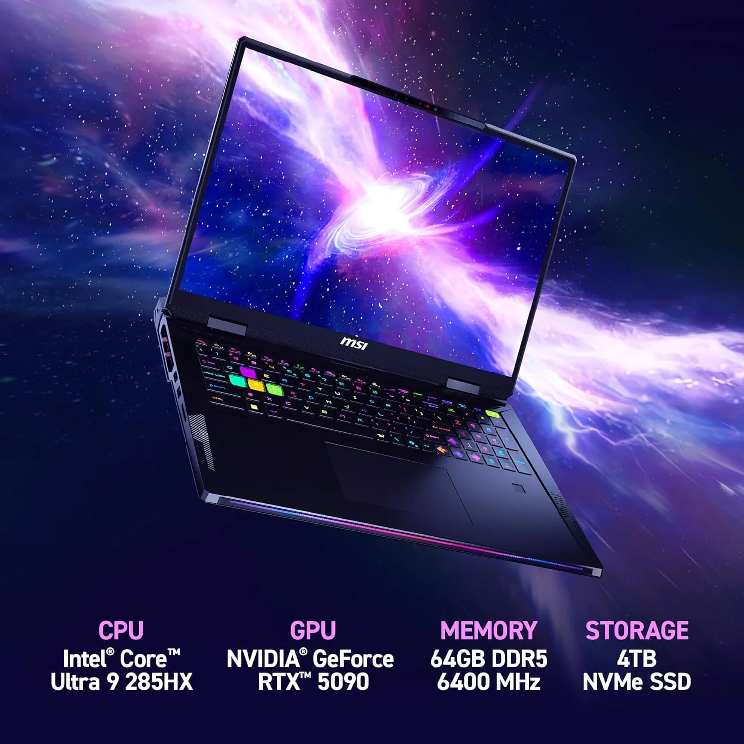 Close-up of a gaming laptop's port array, highlighting USB-C, HDMI 2.1, and Ethernet.