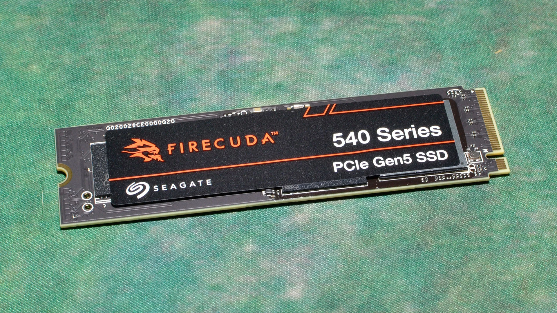 Seagate FireCuda 550 NVMe SSD installed on a modern motherboard.