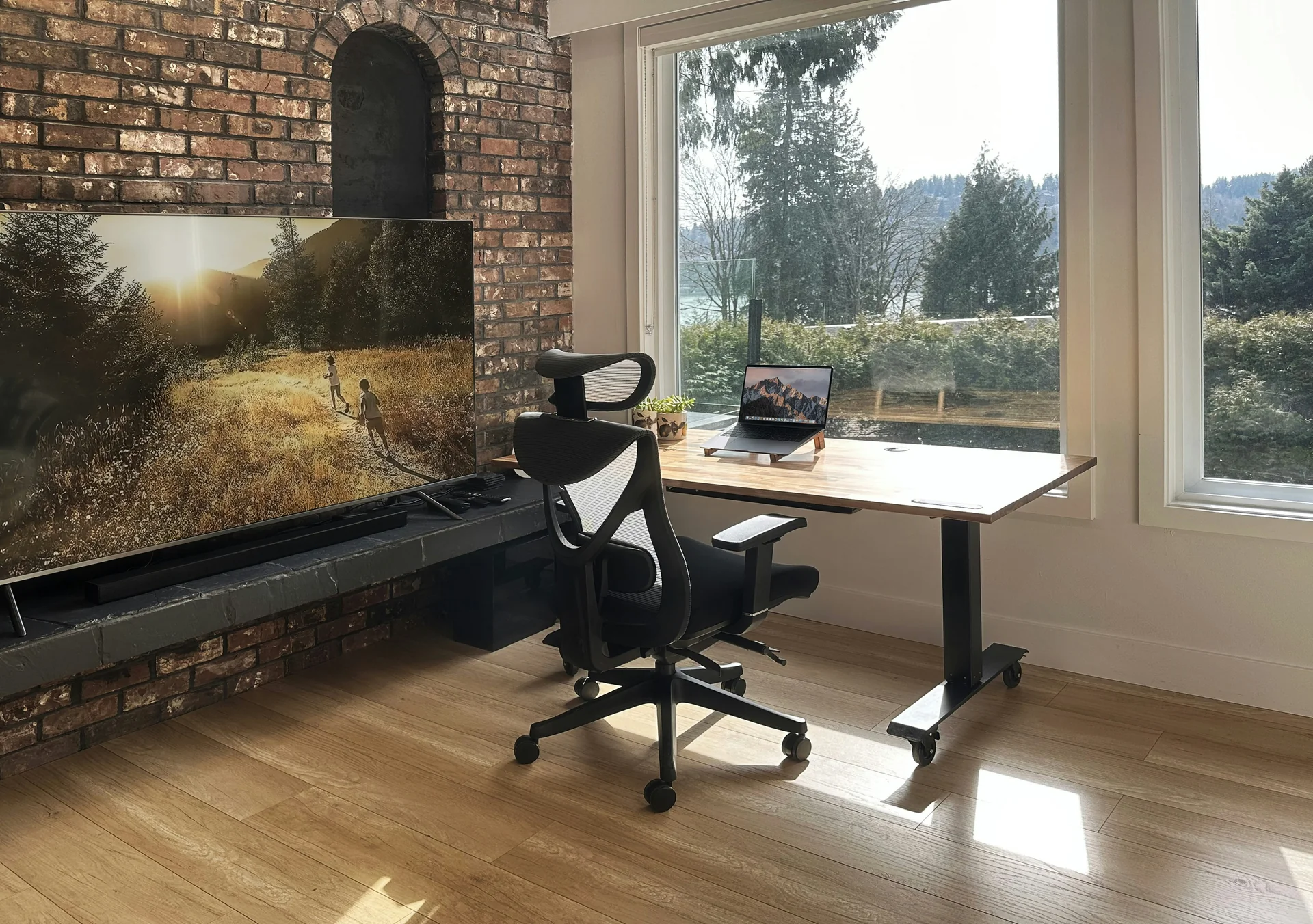 An ergonomic Gaming Chair at a desk setup, representing mid-range options like the Secretlab Titan Evo.